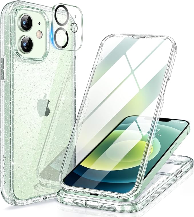 Miracase Glass Series for iPhone 12/12 Pro Case 6.1 inch, Upgraded Full-Body by Miracase
