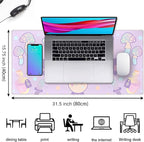 Kawaii Purple Desk Mat, Cute Witchy Elements Mouse Pad, Desk Pad Mystical Goth - Image 3