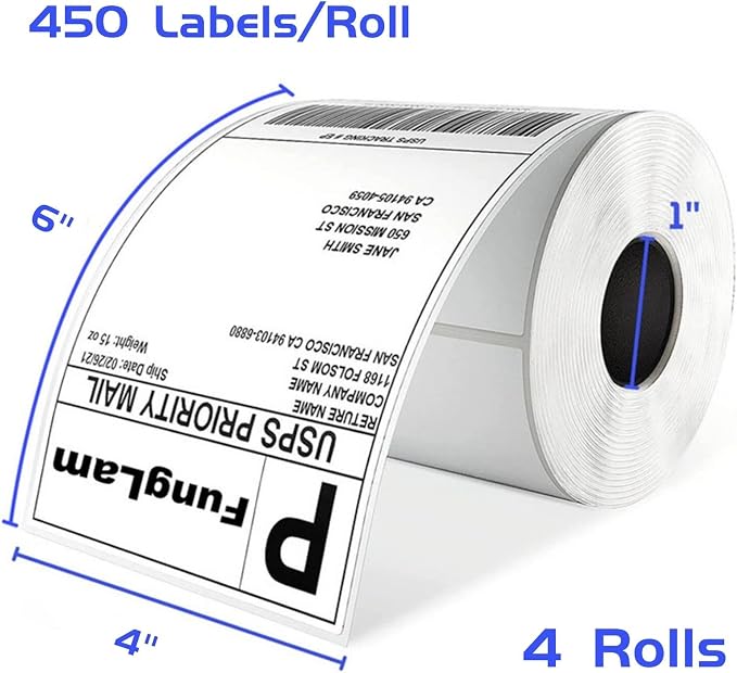 FungLam 4"x6" Thermal Shipping Labels - Image 2