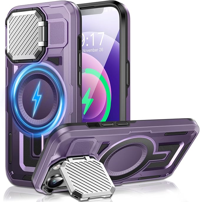 Camera Stand Case for iPhone 12/12 Pro, 2024 Version Military Grade Protective by Unknown