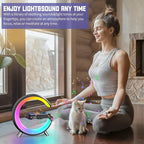 Smart Table Lamp with 4-in-1 Wireless Charger, Night Light, Alarm Clock - Image 3