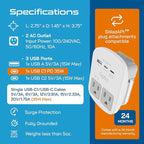 Ceptics 35W Universal Travel Adapter Kit – 2 USA sockets, 1x PD 35W USB-C and - Image 5