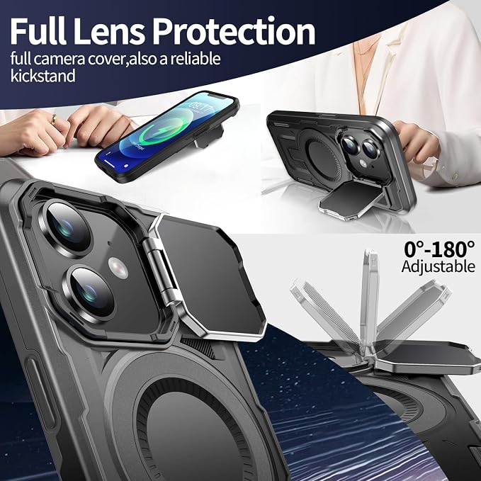 Camera Stand Case for iPhone 12/12 Pro, 2024 Version Military Grade Protective - Image 3