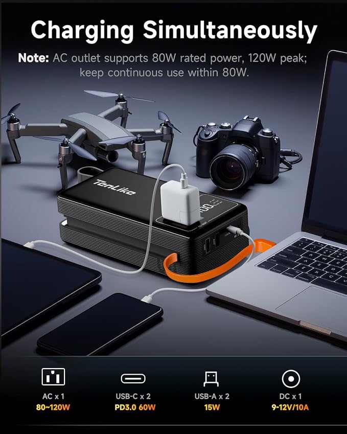 Portable Power Station 99.9Wh Power Bank - Image 2