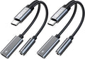 2PCS USB C Splitter for KZ ZS10 PRO, CCZ CA01 USB C to 3.5mm Audio Headphone by Yinyoo