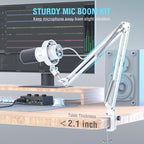 FIFINE Dynamic Microphone with Boom Arm, Studio Vocal XLR Microphone, Podcast - Image 2