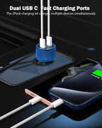 iPhone Car Charger Fast Charging, iPhone 16 Car Charger 2PACK Dual USB C PD3.0 - Image 2