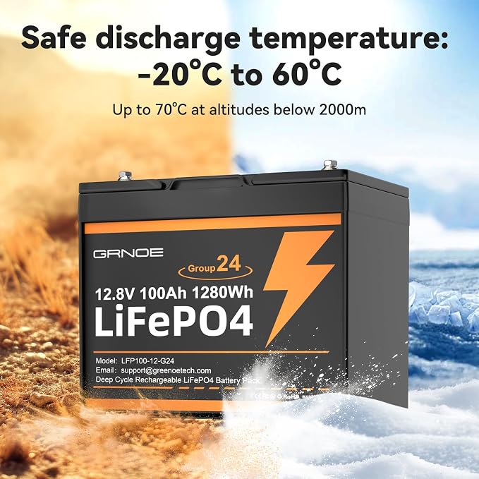 12V 100Ah LiFePO4 Automotive Battery, 15000+ Deep Cycles, 100A BMS, 21.9lb - Image 9