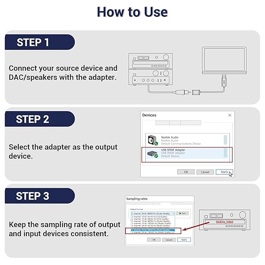 Cubilux USB A to TOSLINK Optical Audio Adapter, Unidirectional USB Type A to - Image 6
