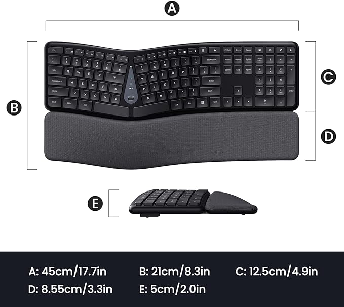Wireless Ergonomic Keyboard, Split Keyboard - Image 7