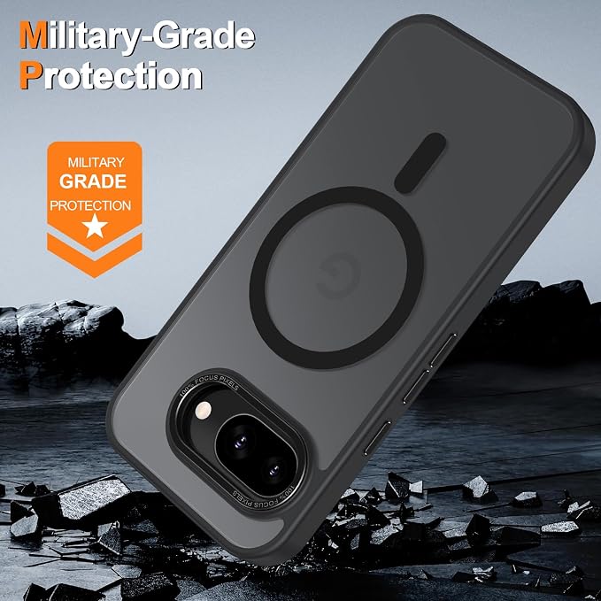 Magnetic for Google Pixel 9a Case, Shockproof Slim Translucent Matte Anti-Slip - Image 6