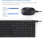 Wireless Keyboard and Mouse, Vssoplor 2.4GHz Rechargeable Compact Quiet - Image 3
