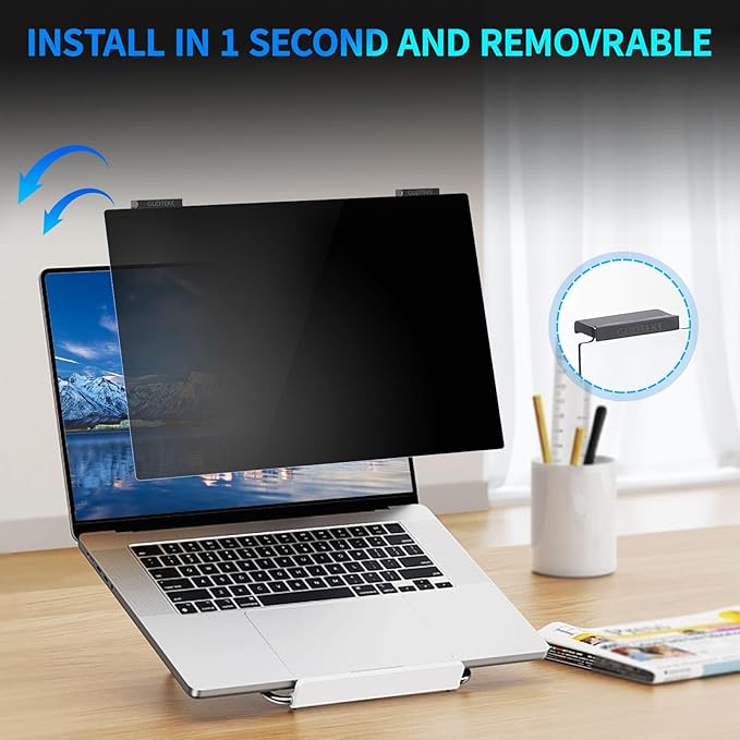 Laptop Privacy Screen 14 inch, 9H Hanging Privacy Screen - Image 2