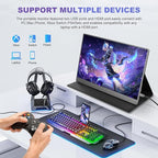 18.5 Inch Portable Monitor for Laptop, FHD 1080P 100% sRGB Travel Monitors for - Image 7