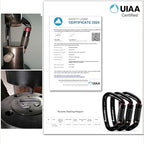 FresKaro UIAA Certified 25KN Auto Locking Climbing Carabiner Clips, Twist Lock - Image 4