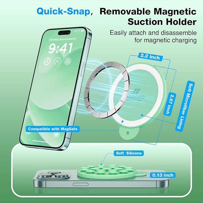 Magnetic Suction Cup Phone Mount - Image 3