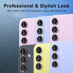 for Samsung Galaxy A35 5G Camera Lens Protector, Individual Metal Ring Tempered - Image 7