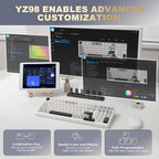 YUNZII YZ98 Gasket Mechanical Keyboard, 99 Key Hot Swappable BT5.0/2.4G/USB-C - Image 6