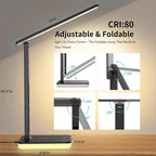 LED Desk Lamp for Home Office, USB Charging Port, Reading Lamp Desk Light - Image 3