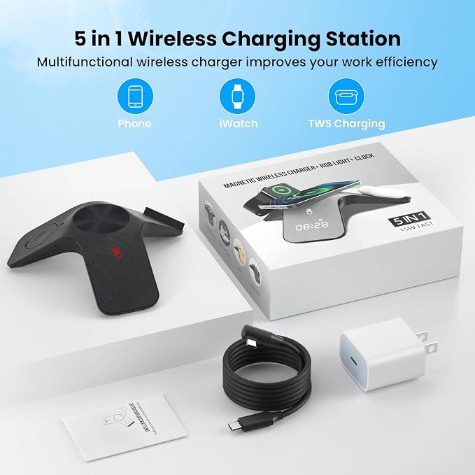 YLF 5-in-1 Wireless Charger station - Image 7