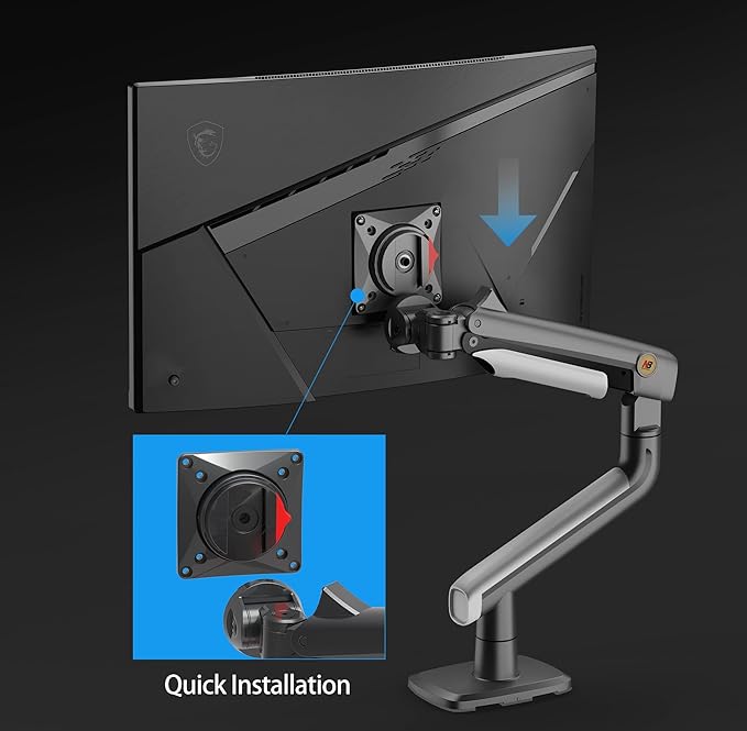 Gaming Monitor-Arm for Flat/Ultrawide/Curved Monitors 27'' to 50 inch, Heavy - Image 3