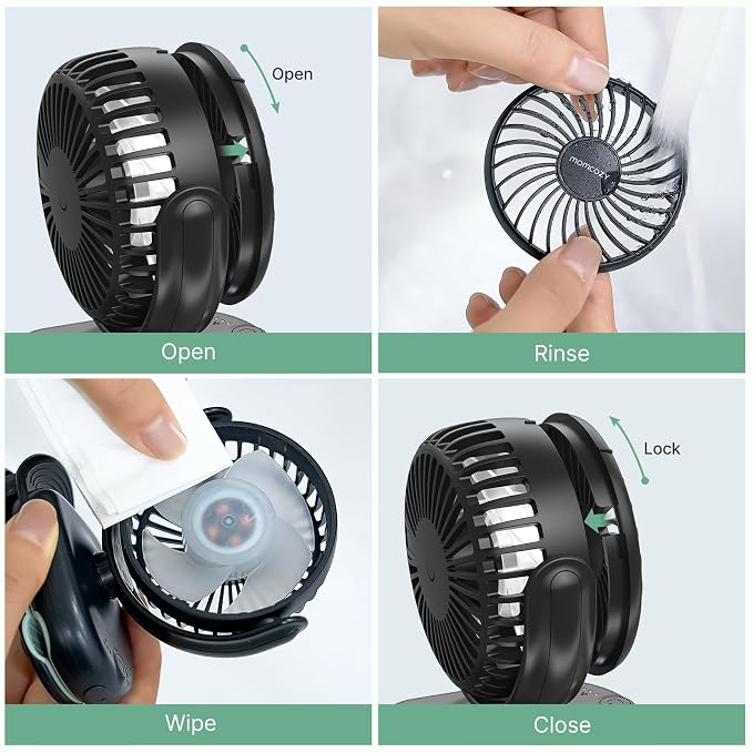 Momcozy Portable Fan with Clip | 4-Speed Mini-Fan - Image 8