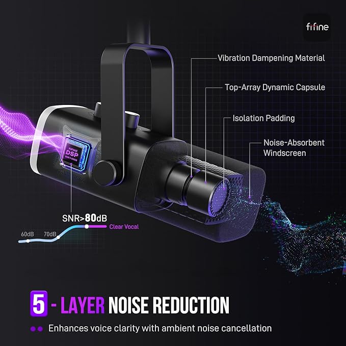 FIFINE USB/XLR Dynamic Microphone - Image 4