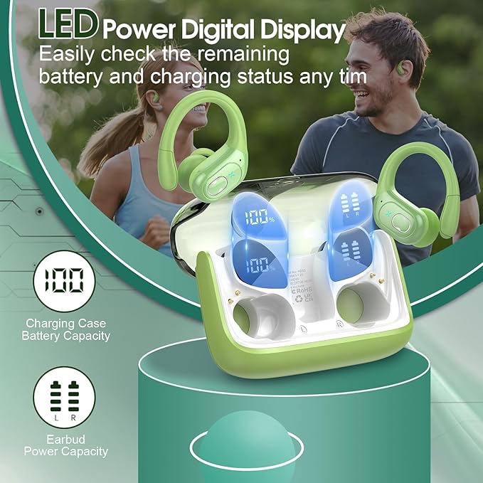 Wireless Earbuds 75hrs Bluetooth 5.4 Headphone Sport, 2026 Bluetooth Earbuds - Image 4