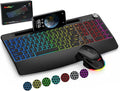 BlueFinger Wireless Keyboard and Mouse Combo Backlit, 2.4G Rechargeable by BlueFinger