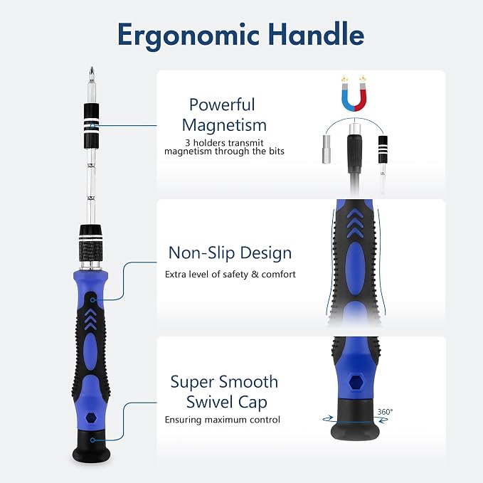 XOOL 82 in 1 Precision Screwdriver Set, Magnetic Electronics Repair Tool Kit - Image 4