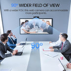 EMEET 1080P Webcam with Microphone, C960 Web Cam, 2 Mics, 90° FOV, USB Type-A & - Image 4