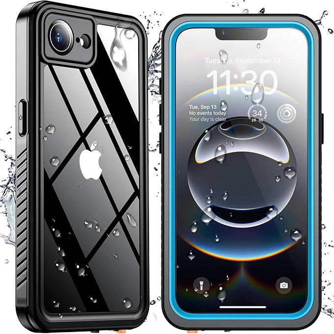 SPIDERCASE for iPhone 16e Case Waterproof, Built-in Screen & Camera Lens by SPIDERCASE
