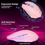 Wireless Gaming Mouse, Rechargeable Computer Mouse, 7-Color LED Light, - Image 5