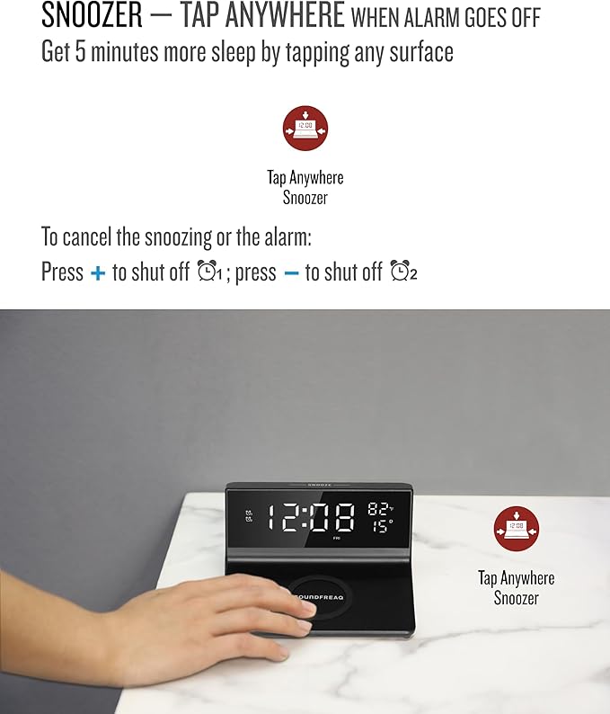 Soundfreaq Charge Rise II, SFQ-20: Digital Alarm Clock, - Image 5
