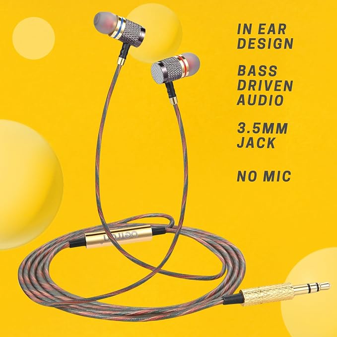 Betron YSM1000 Earphones in Ear Headphones Wired 3.5mm Jack Tangle-Free Cable - Image 3