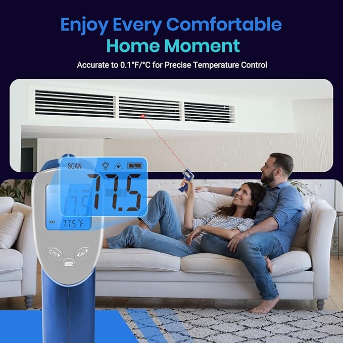 Etekcity Infrared Thermometer 1080, Heat Temperature Temp Gun - Image 4