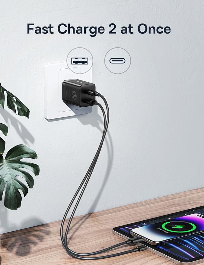 Baseus 30W Dual Port USB C PD Charger Block, Foldable PPS GaN Fast Charger - Image 3