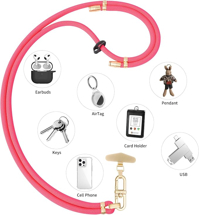Adjustable Anti-Theft Phone Lanyard - 8mm Mountain Climbing Rope Neck & - Image 6