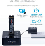 StarTech.com 1:1 M.2 NVMe Drive Duplicator, 90GBpm Standalone M.2 SSD - Image 2