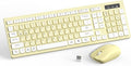 Wireless Keyboard and Mouse Combo, Full-Sized Wireless Keyboard and Adjustable by RECCAZR
