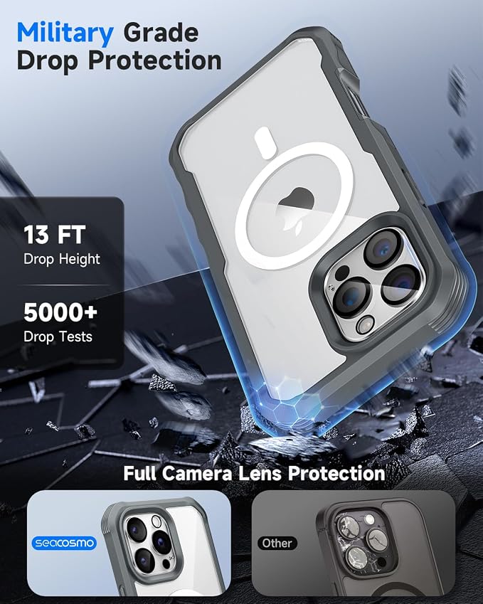 seacosmo for iPhone 16 Pro Max Case, Full Body Bumper - Image 4