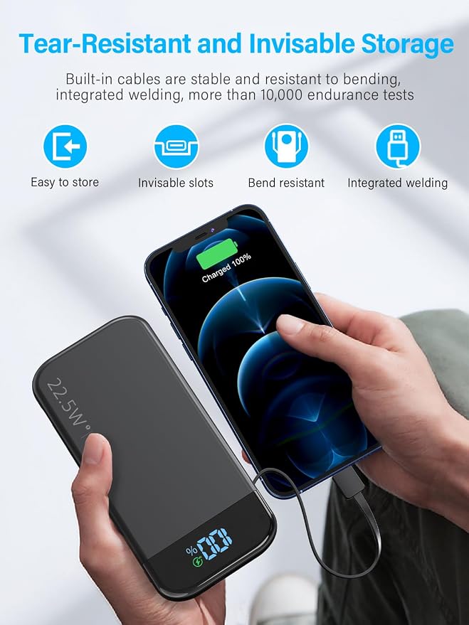Portable Charger 32000mAh, 22.5W QC 3.0 PD 20W Smart LED Display Fast Charging - Image 6