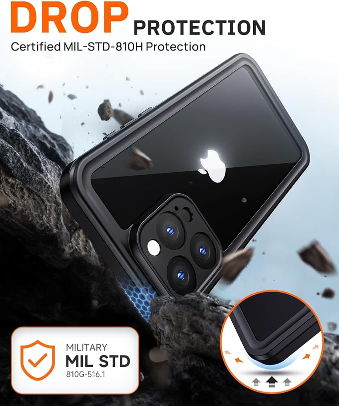 Lanhiem for iPhone 16 Pro Max Privacy Case, Waterproof Dustproof Shockproof - Image 7