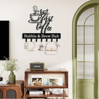 Personalized Coffee Key Holder Wall Mount, Custom Metal Key Rack Key Holder - Image 2