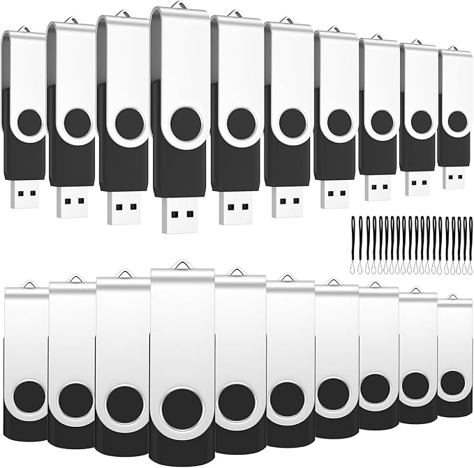 ABLAZE 128MB USB Flash Drive 100 Pack, USB 2.0 Thumb Drives Bulk Memory Sticks by ABLAZEGlobal