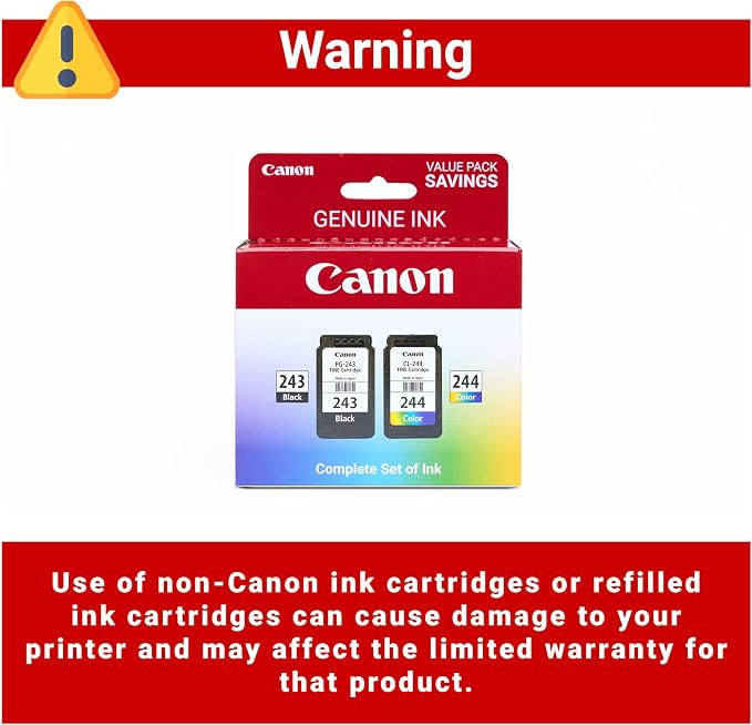 Canon PG-243 / CL-244 Genuine Ink Value Pack, Compatible - Image 4