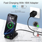 Wireless Charger Stand for Samsung Galaxy S25 Ultra Plus S24 S23 FE S22 S21 - Image 2