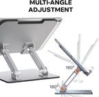 Foldable Aluminum Tablet & Phone Stand — Adjustable Height & Angle, Portable - Image 6