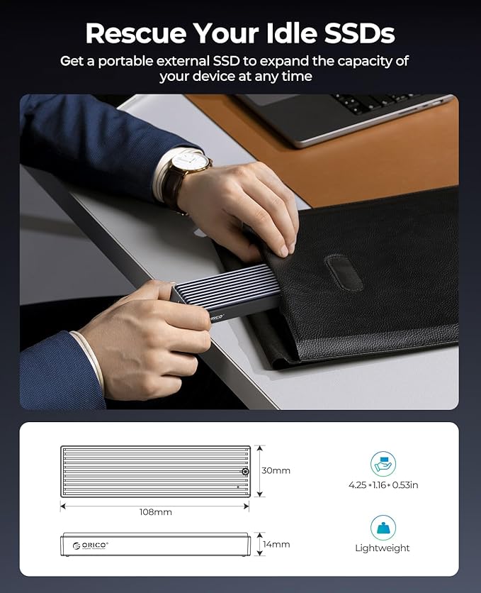 ORICO M.2 NVMe/SATA SSD Enclosure - Image 6