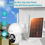 4MP PTZ Solar Security Camera Outdoor, Pan/Tilt/Zoom, PIR Detection, 2-Way Audio - Image 2